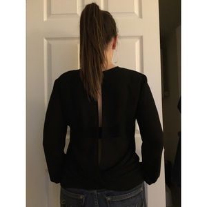 Wayf Sheer Black Blouse